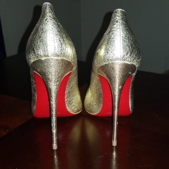 Christian Louboutin Shoes Gold Christian Louboutin Poshmark
